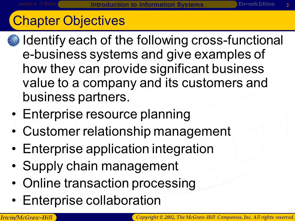 Enterprise resource planning Customer relationship management