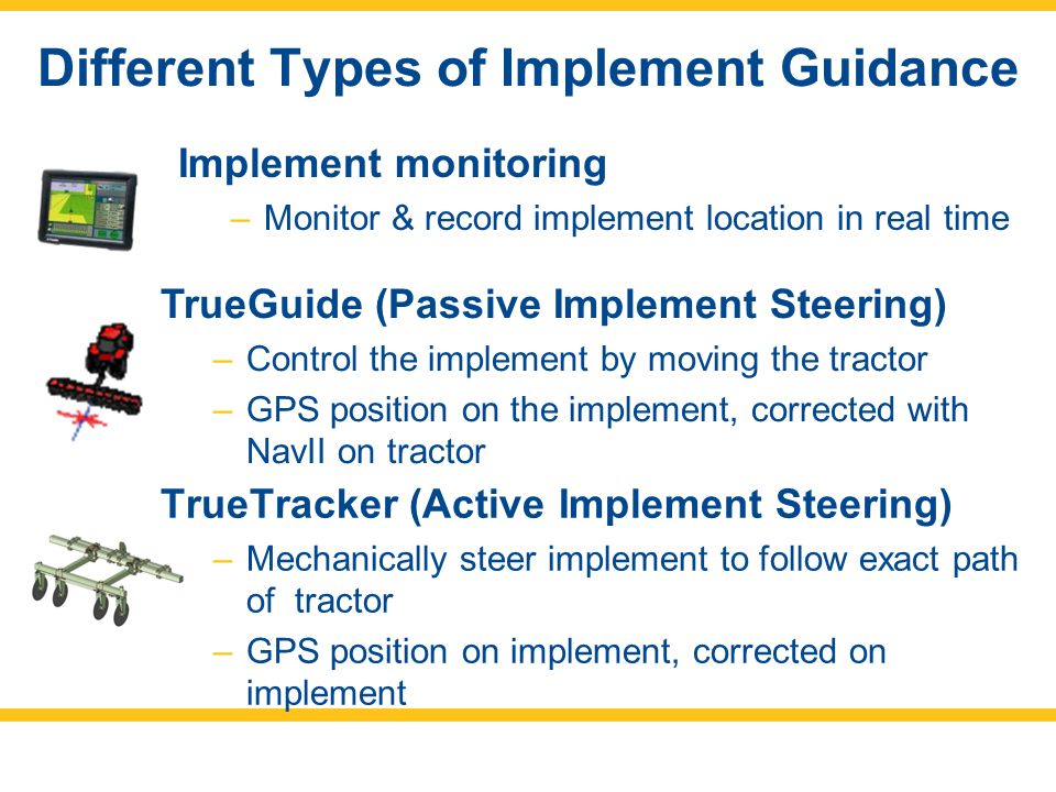 Different Types of Implement Guidance