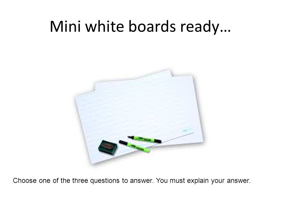 Mini white boards ready…