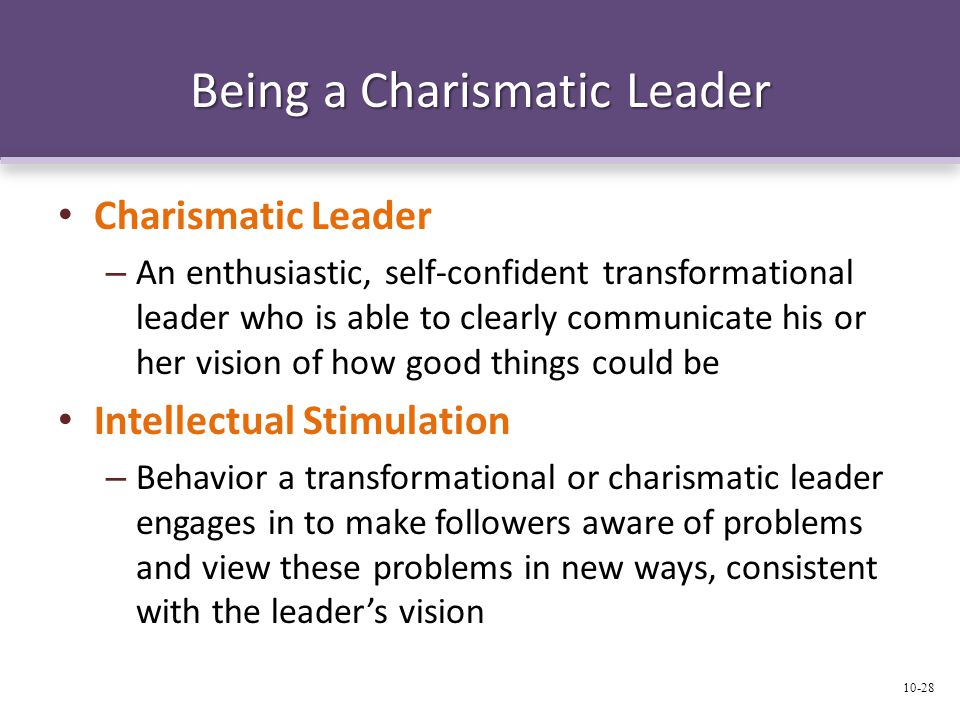 Being a Charismatic Leader