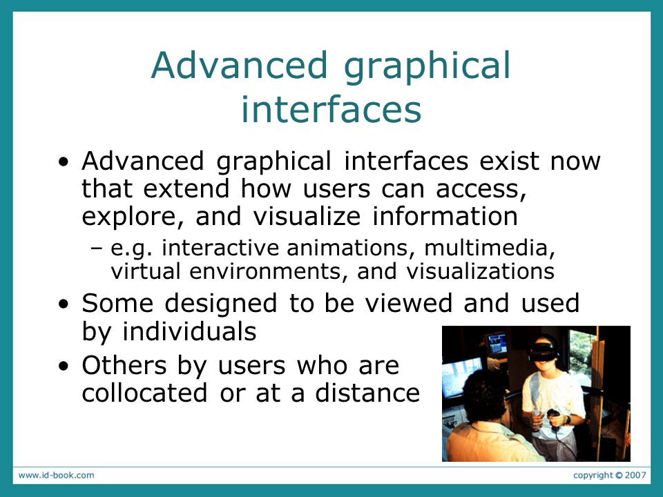 Advanced graphical interfaces