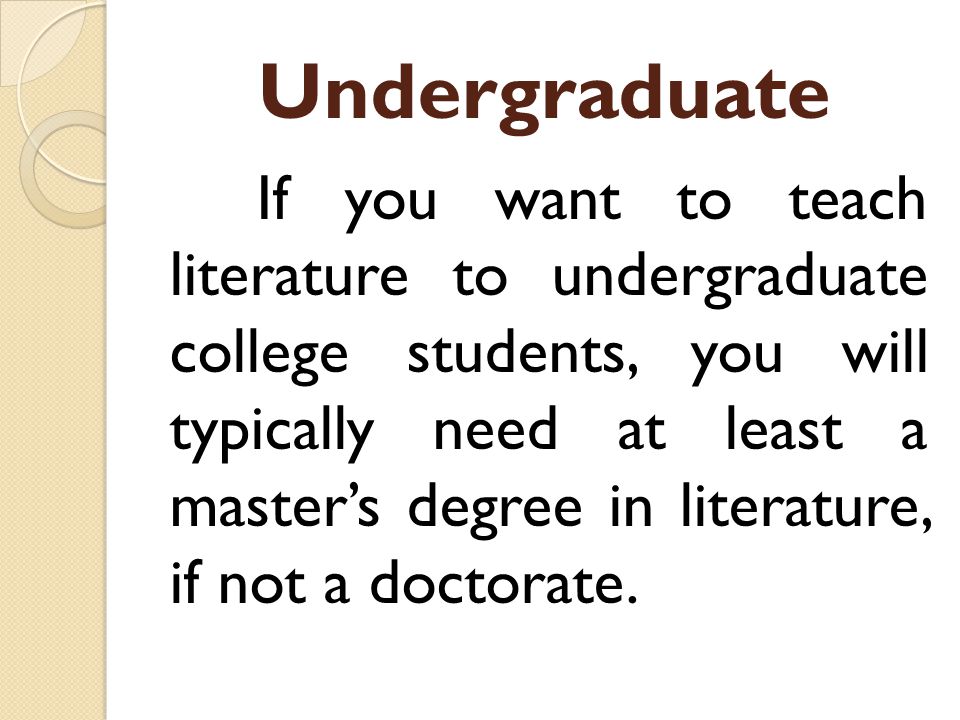 Undergraduate