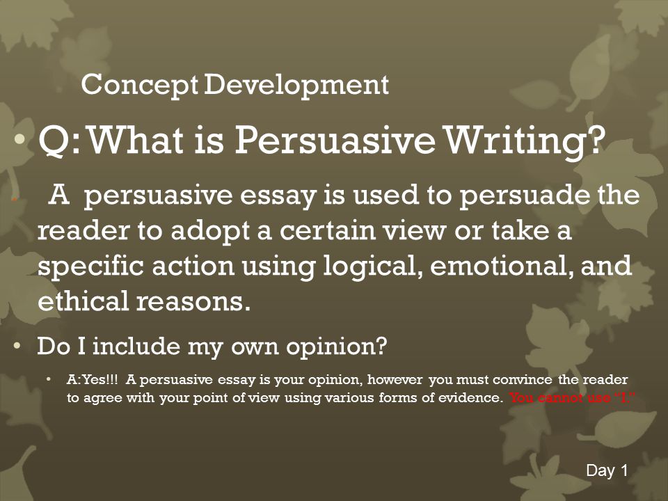 define persuasive essay