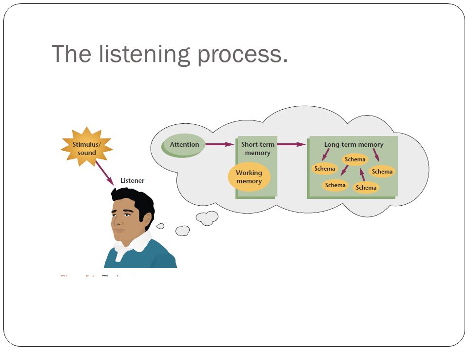 Процесс аудирования. Listening process. Stages of the Listening process. Types of Listening. Listening process steps.