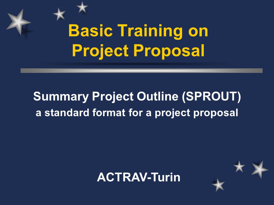 Basic Training on Project Proposal