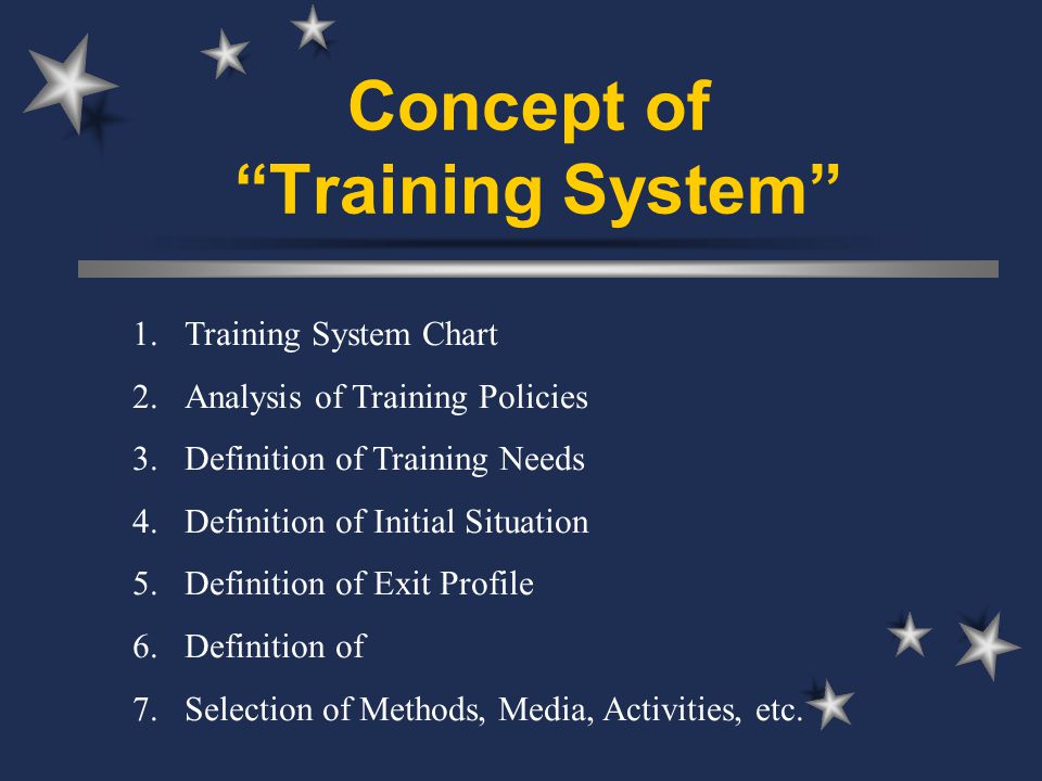 Concept of Training System