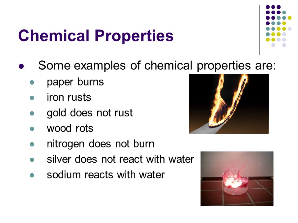 chemical property examples