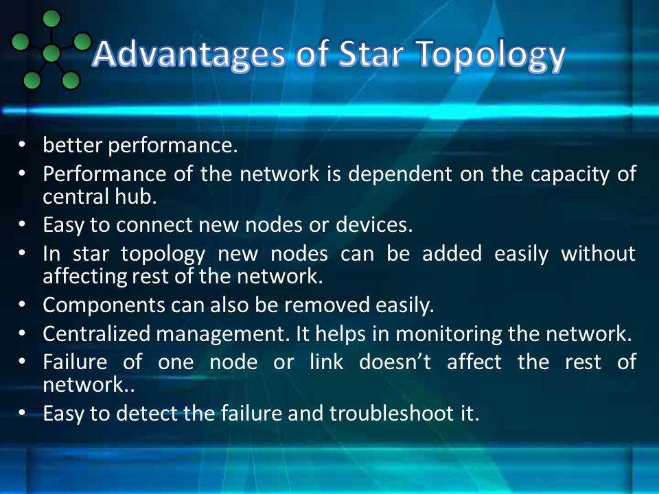 Advantages of Star Topology