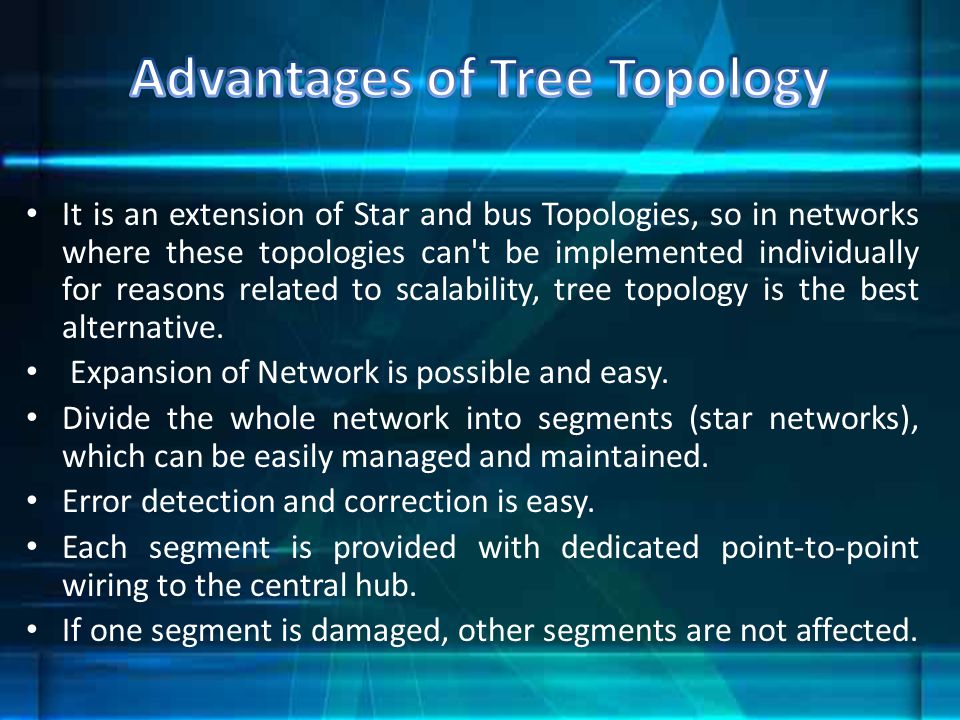 Advantages of Tree Topology