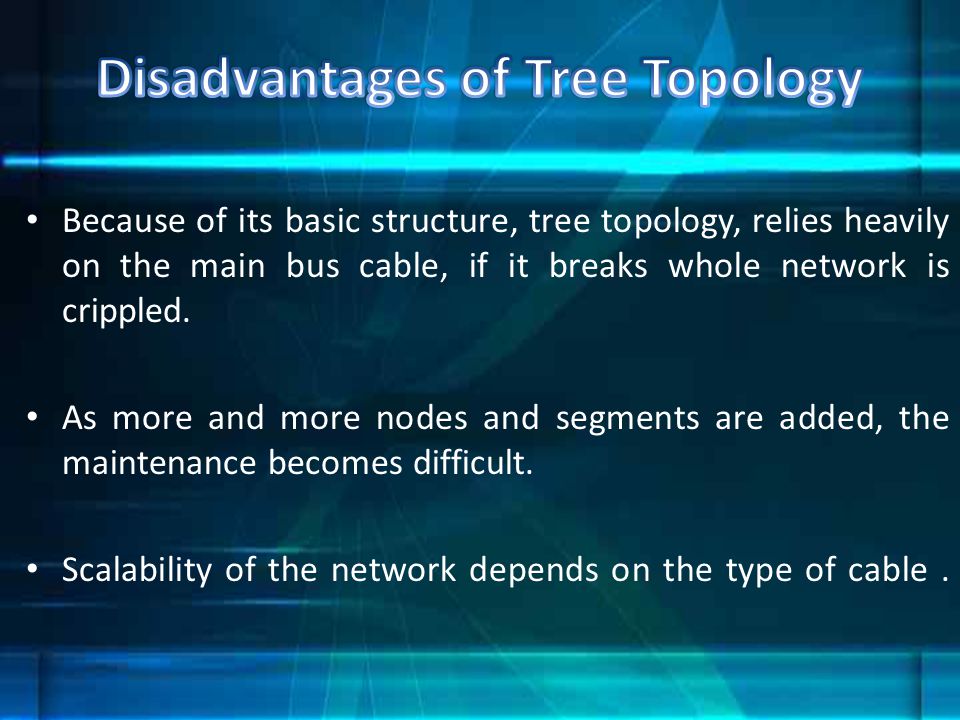 Disadvantages of Tree Topology