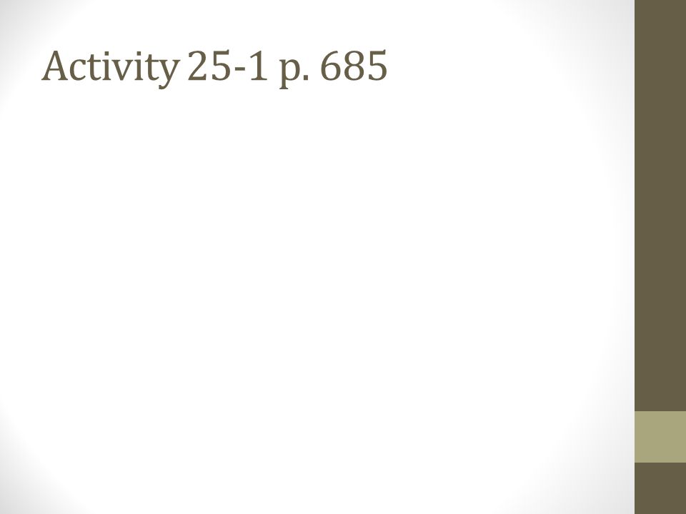 Activity 25-1 p. 685