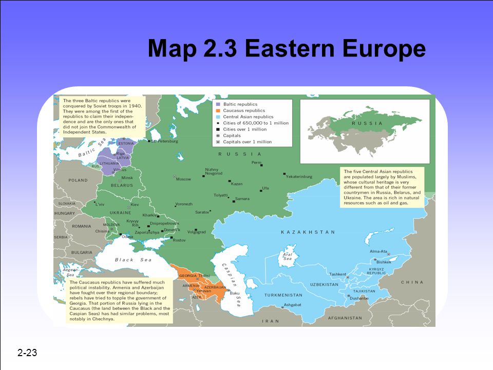 Map 2.3 Eastern Europe 2-23