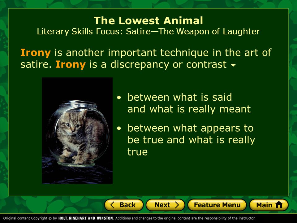 the lowest animal sparknotes