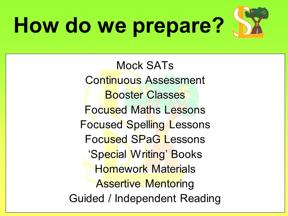 How do we prepare Mock SATs Continuous Assessment Booster Classes