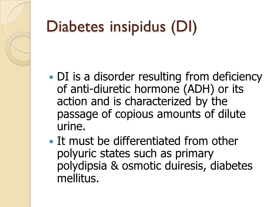 diabetes insipidus management ppt diabetes kezelt gyermekeknél röviden
