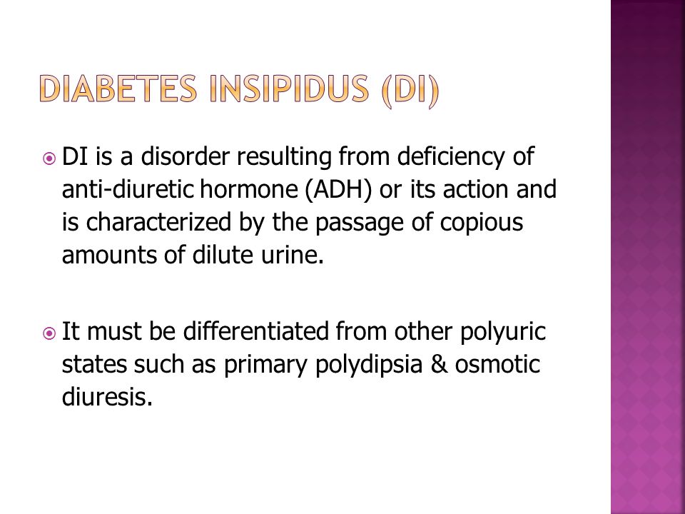 diabetes insipidus management ppt)