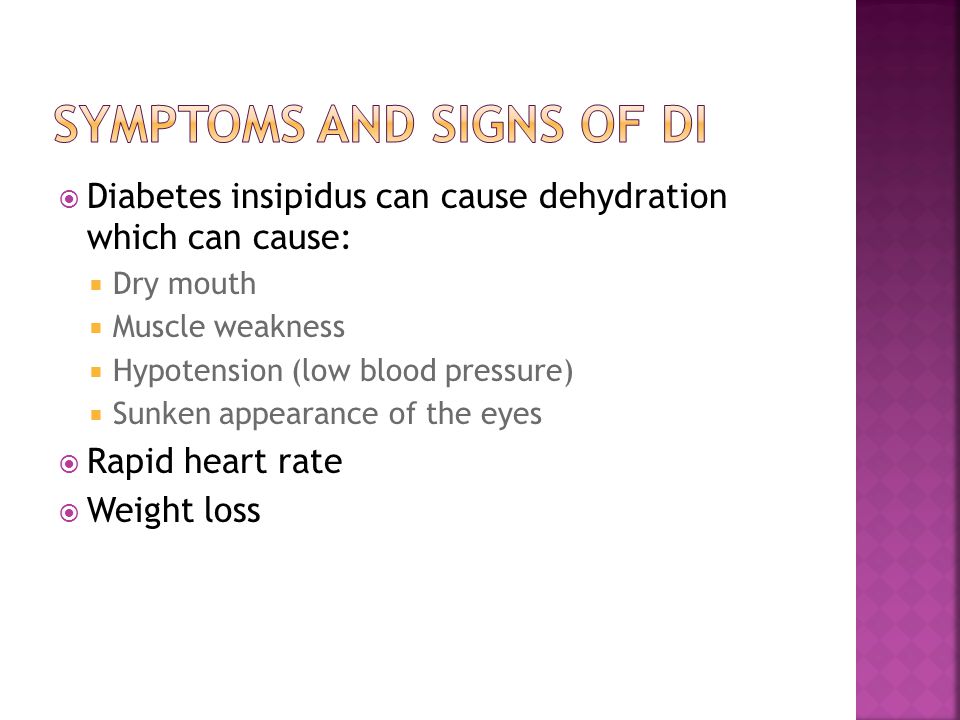 diabetes insipidus blood pressure