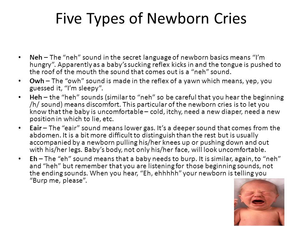 different types of baby cries