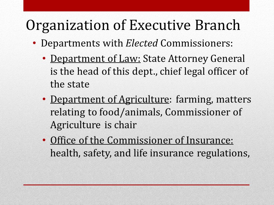 Organization of Executive Branch