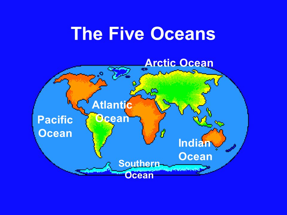 The Five Oceans Arctic Ocean Atlantic Ocean Ocean Indian Ocean Pacific