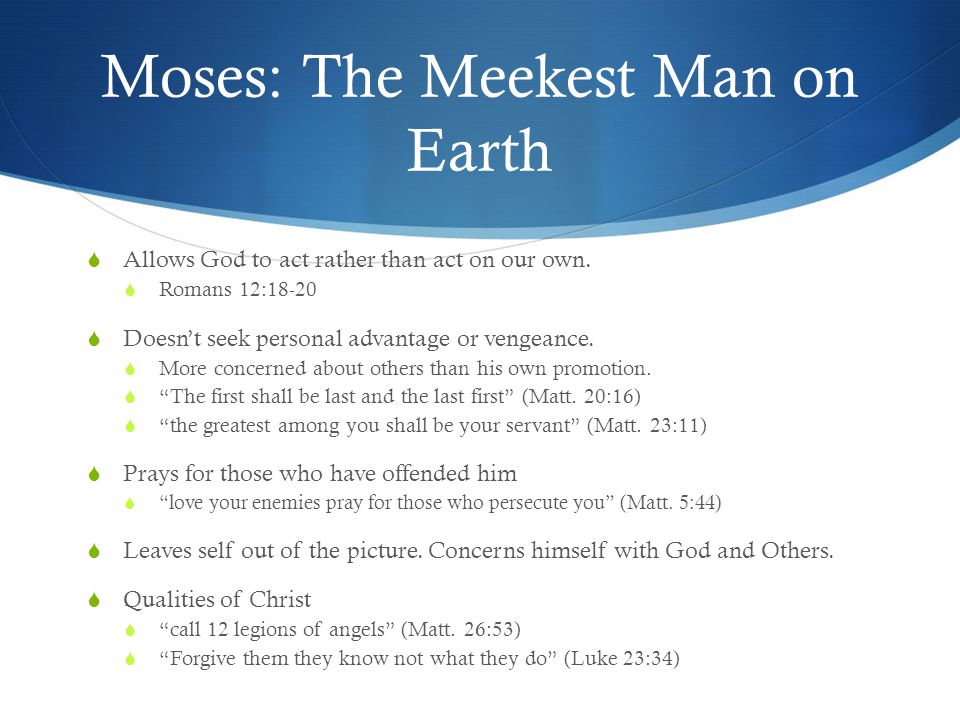 Moses: The Meekest Man on Earth