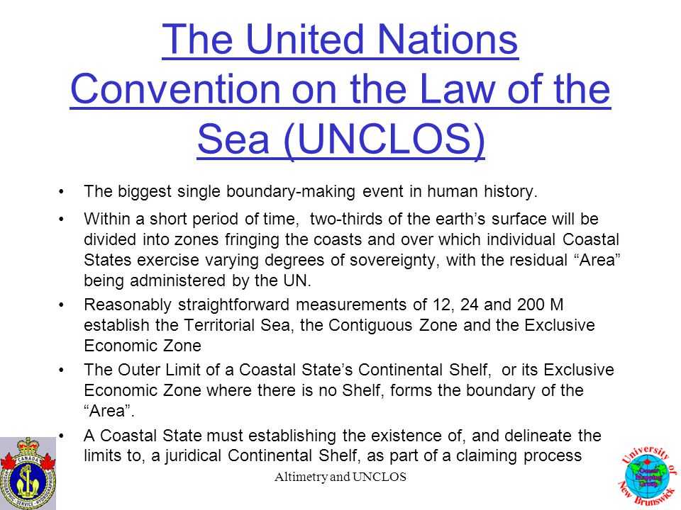 Altimetry And The Law Of The Sea Definition Of The Continental Shelf Ppt Download