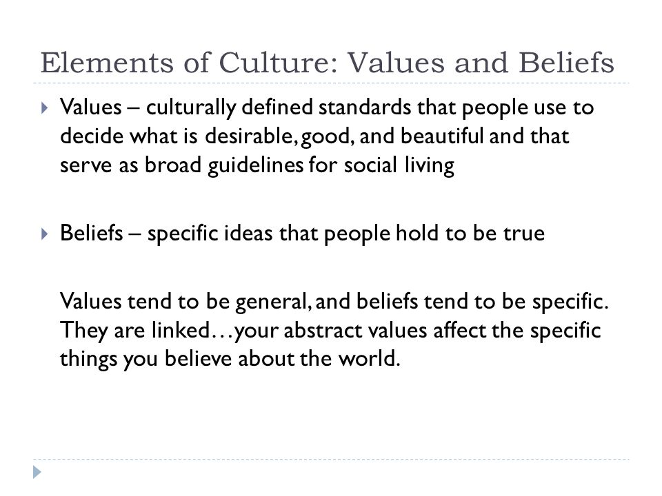 Elements of Culture: Values and Beliefs - TriumphIAS