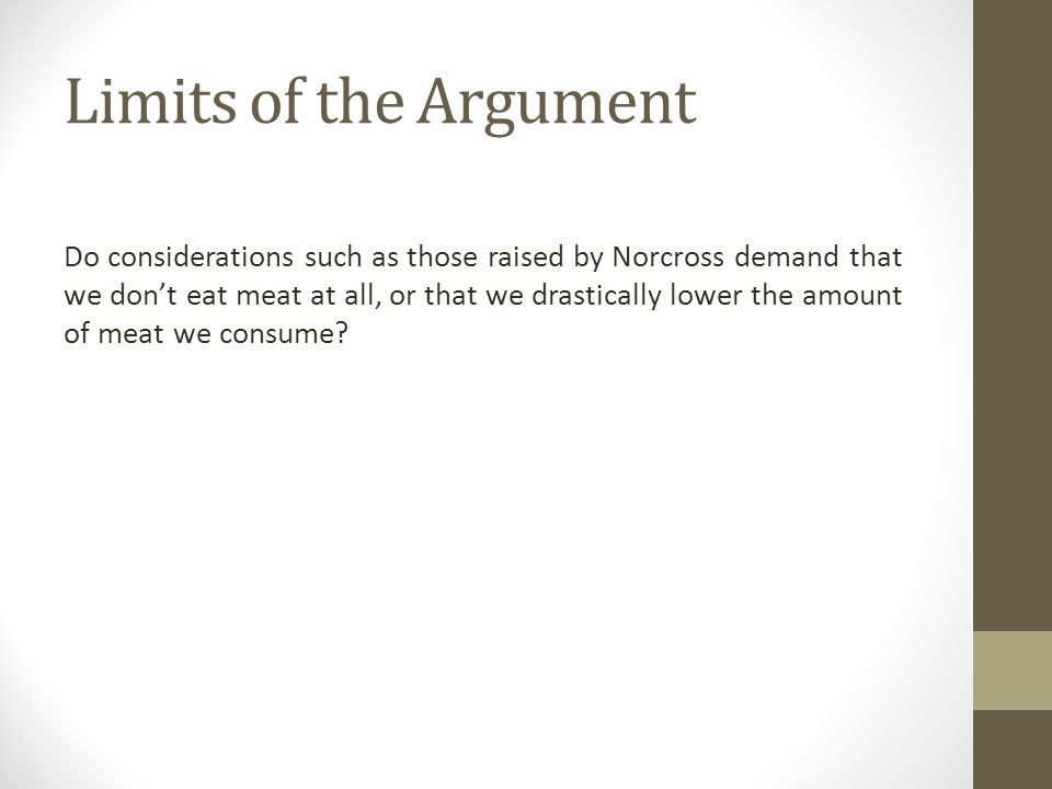 Limits of the Argument