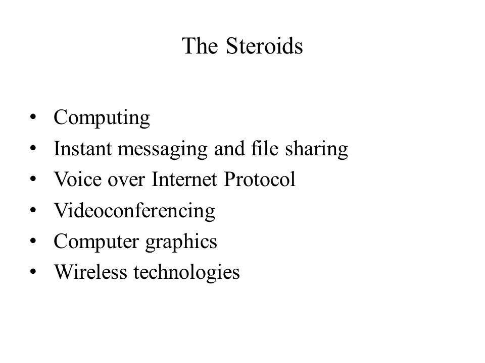 The Steroids Computing Instant messaging and file sharing