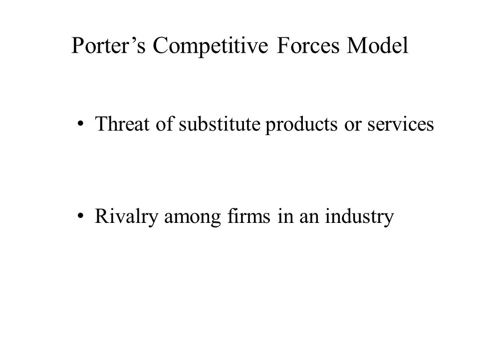 Porter’s Competitive Forces Model