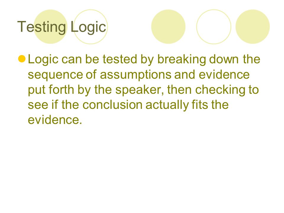 Testing Logic