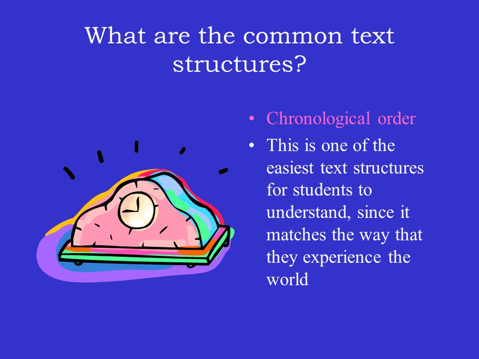 Structure of the text. What is text structure. Common text structures. Structuring a text. Chronological order