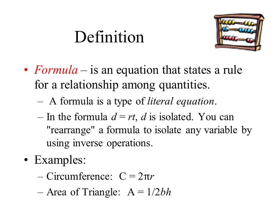 Literal Equations and Formulas - ppt video online download