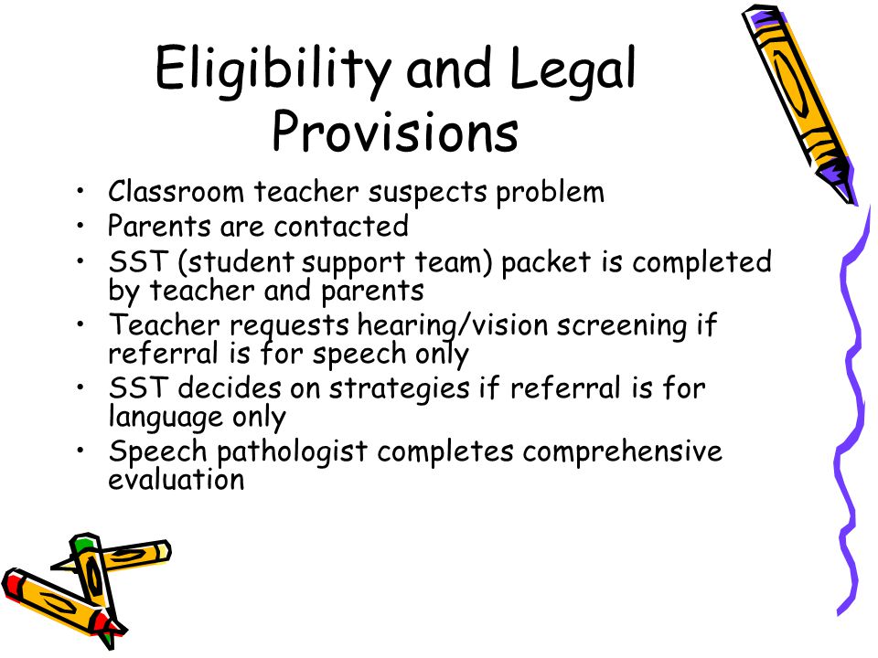 Eligibility and Legal Provisions
