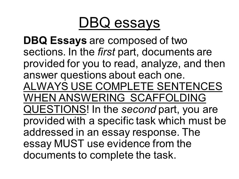 DBQ essays
