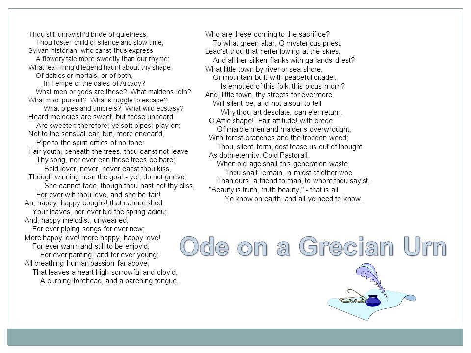 ode on a grecian urn author