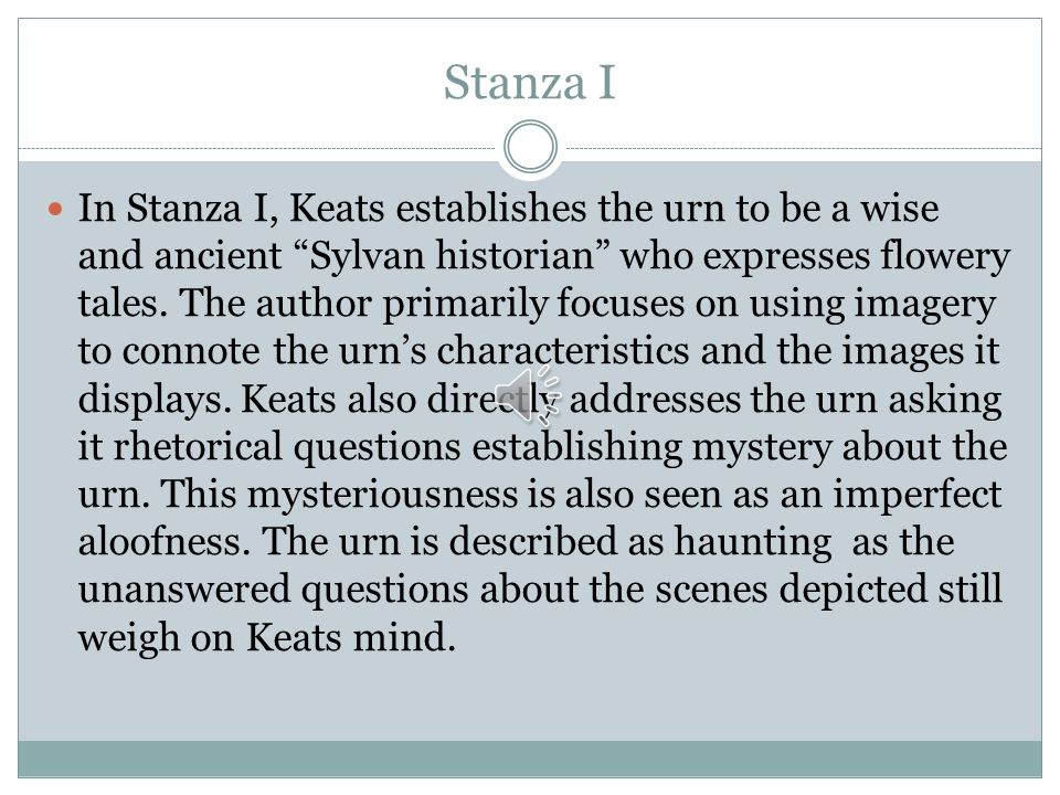 ode to grecian urn analysis stanza by stanza