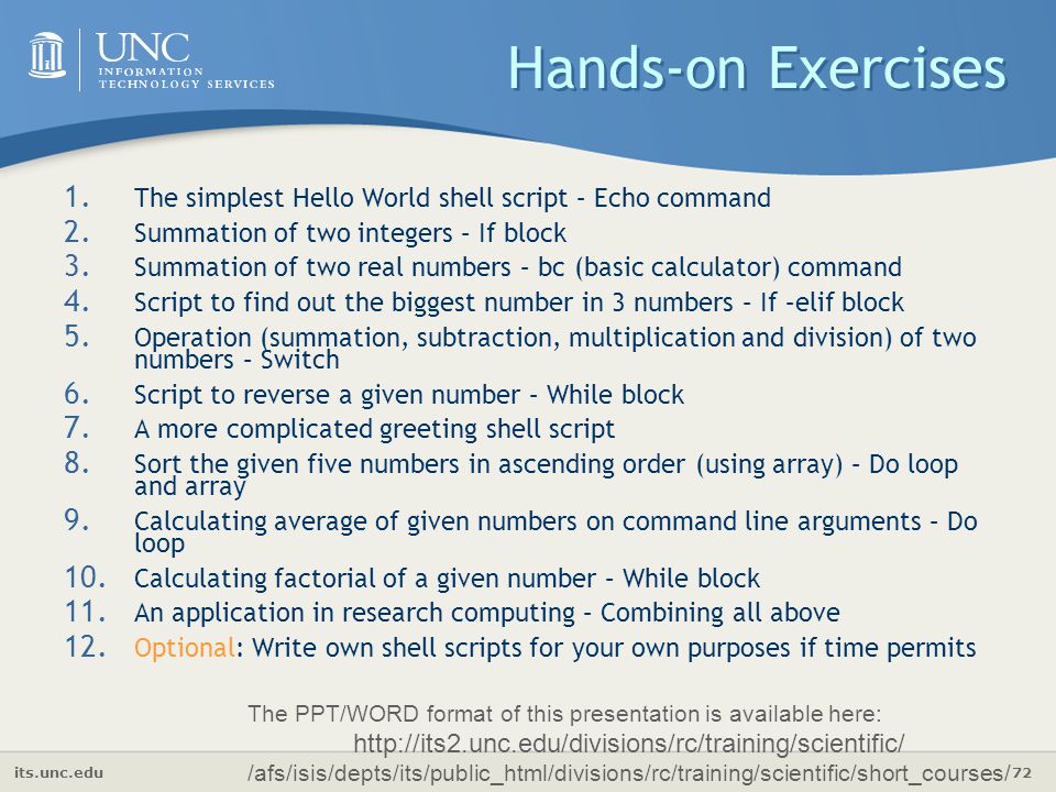 Shell Scripting Shubin Liu Ph D Research Computing Center Ppt Download
