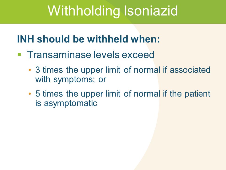 Withholding Isoniazid
