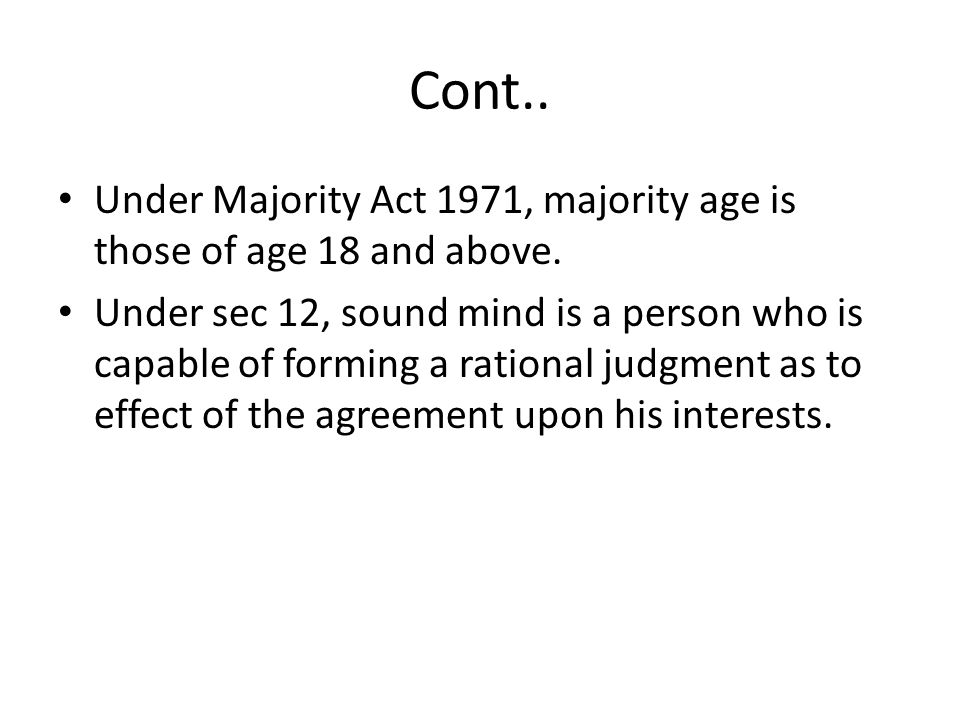 Law Of Contract Elements Of Contract Capacity Ppt Video Online Download