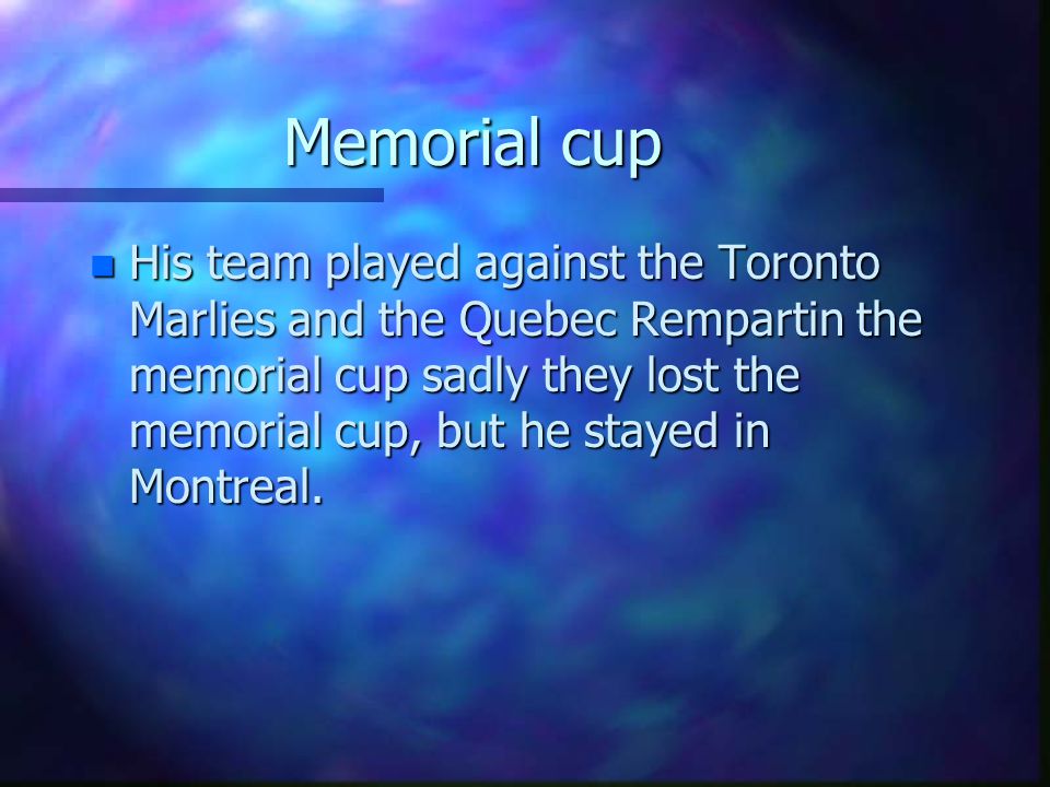 Memorial cup
