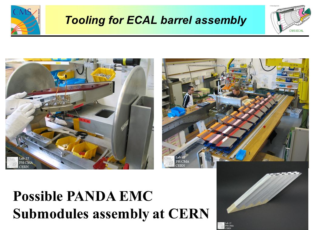 Tooling for ECAL barrel assembly