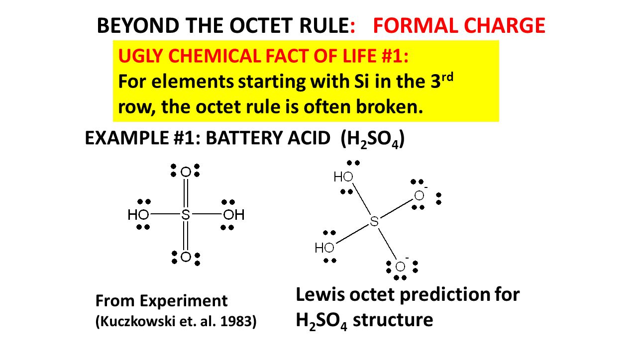 Lewis octet prediction for H2SO4 structure. 