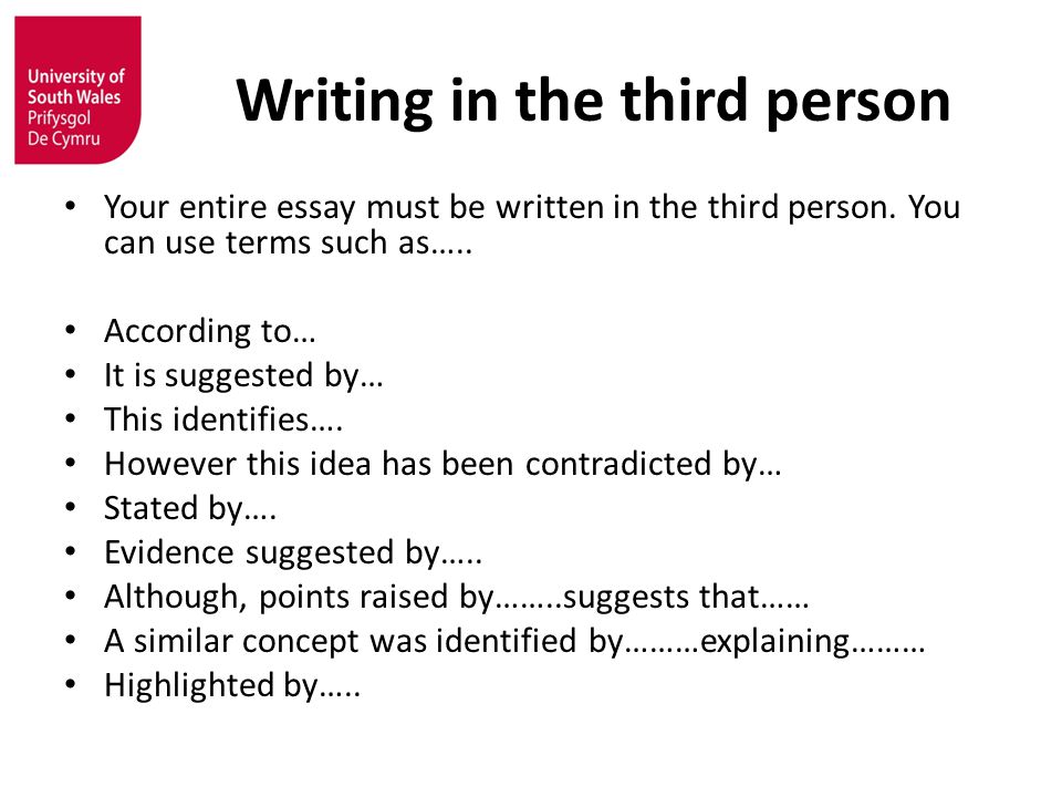 Writing in the third person