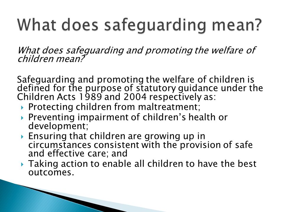 What does safeguarding mean