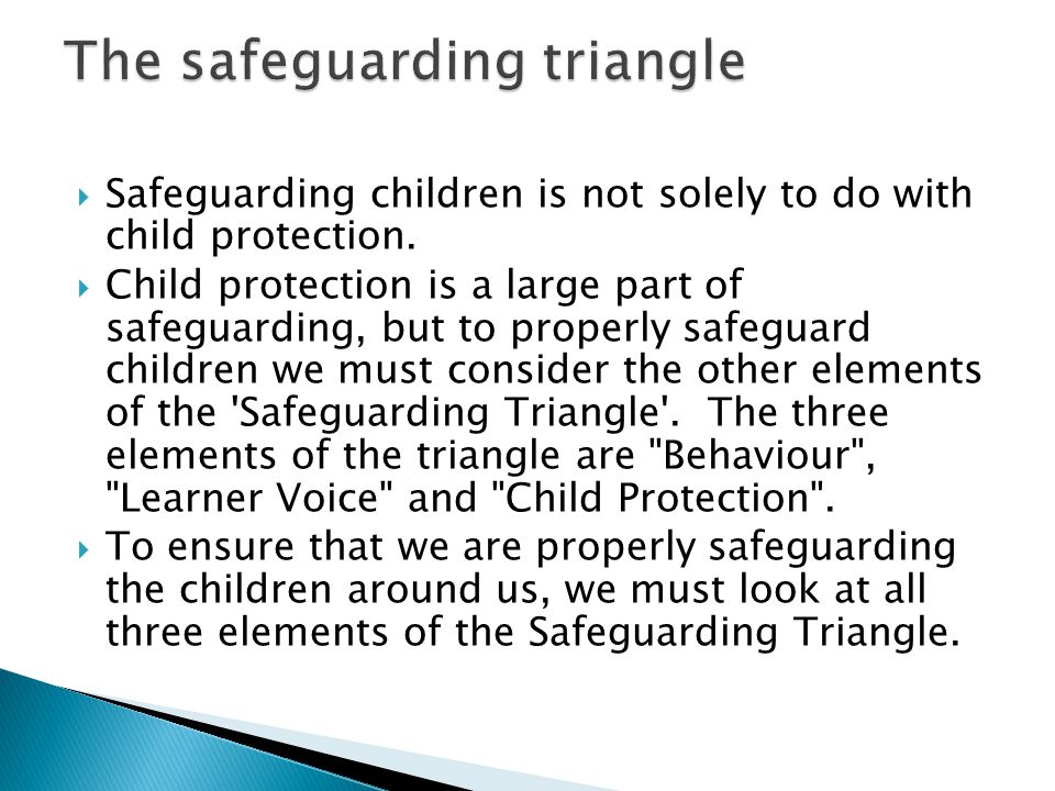 The safeguarding triangle
