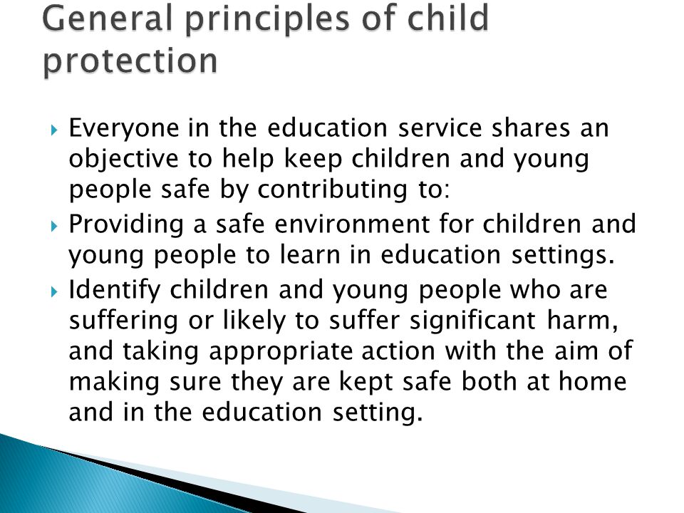 General principles of child protection