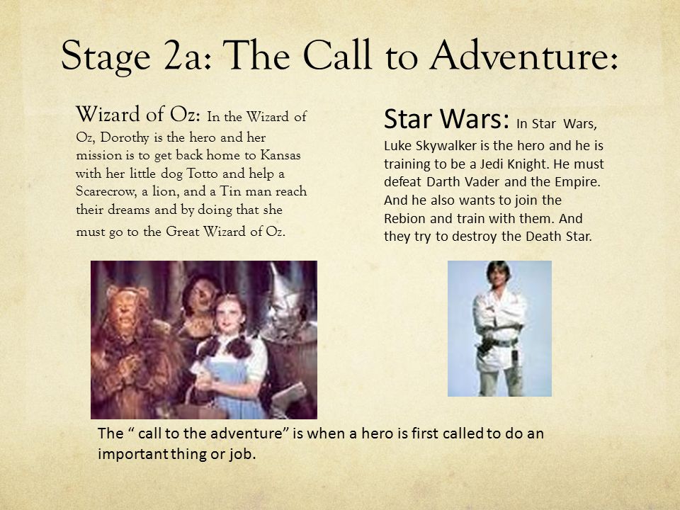 Stage 2a: The Call to Adventure: