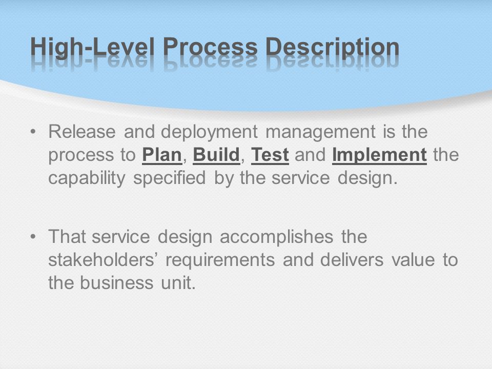 High-Level Process Description