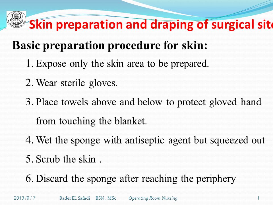 Skin Preparation And Draping Of Surgical Site Ppt Video